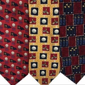 Lot Golf Ties Lands’ End Spicklaus Barbara Blank